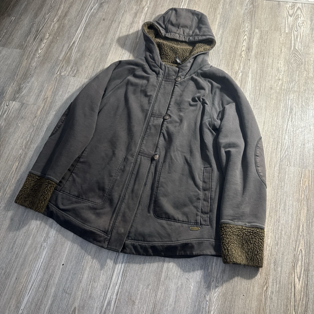 Eddie Bauer Gray Womens Jacket with Textured Cuffs